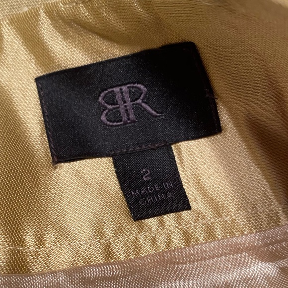 EUC BR Heritage Label Gold Short Skirt, Size 2 - Picture 3 of 4
